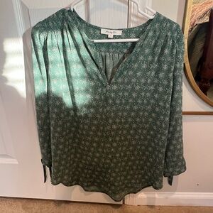 Green Floral Women's Top
